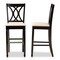 Baxton Studio Calista Sand Upholstered and Espresso Wood 2-Piece Bar Stool Set 167-10853 - alternate 7